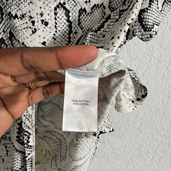 Pam & Gela Python Snake Print 100% Cotton Shirt - Picture 7 of 7